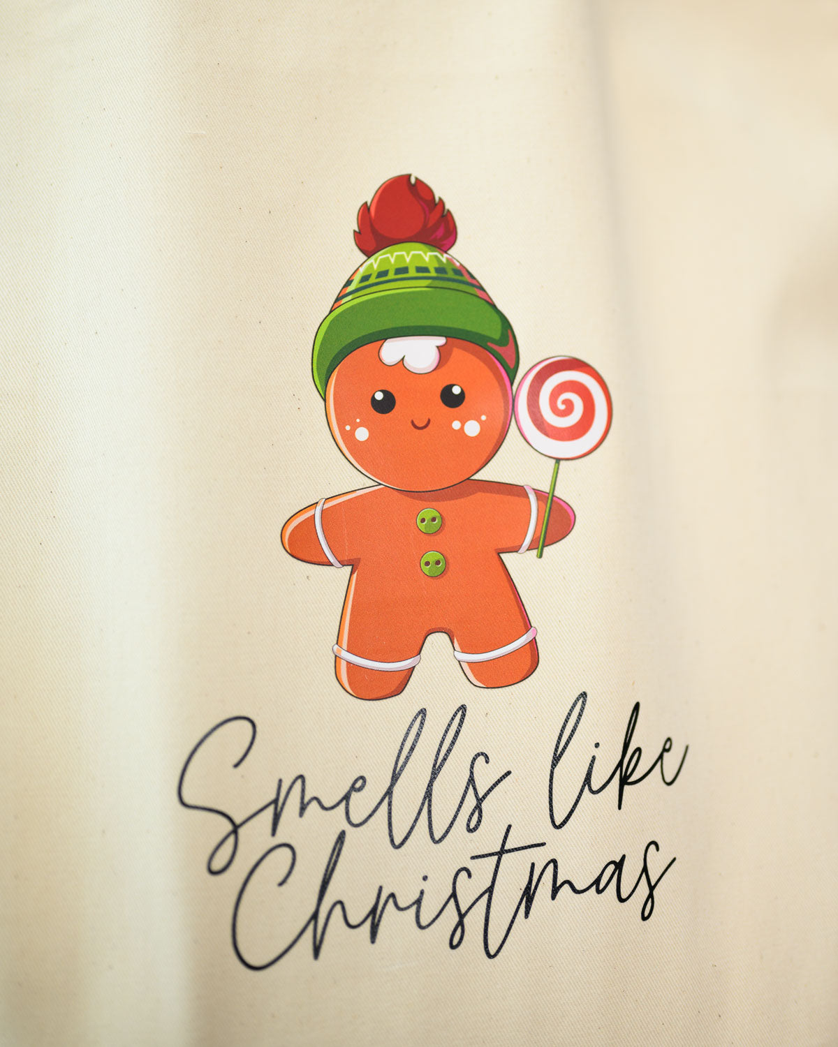 Bio-Baumwolltasche „Crunch – Smells Like Christmas“