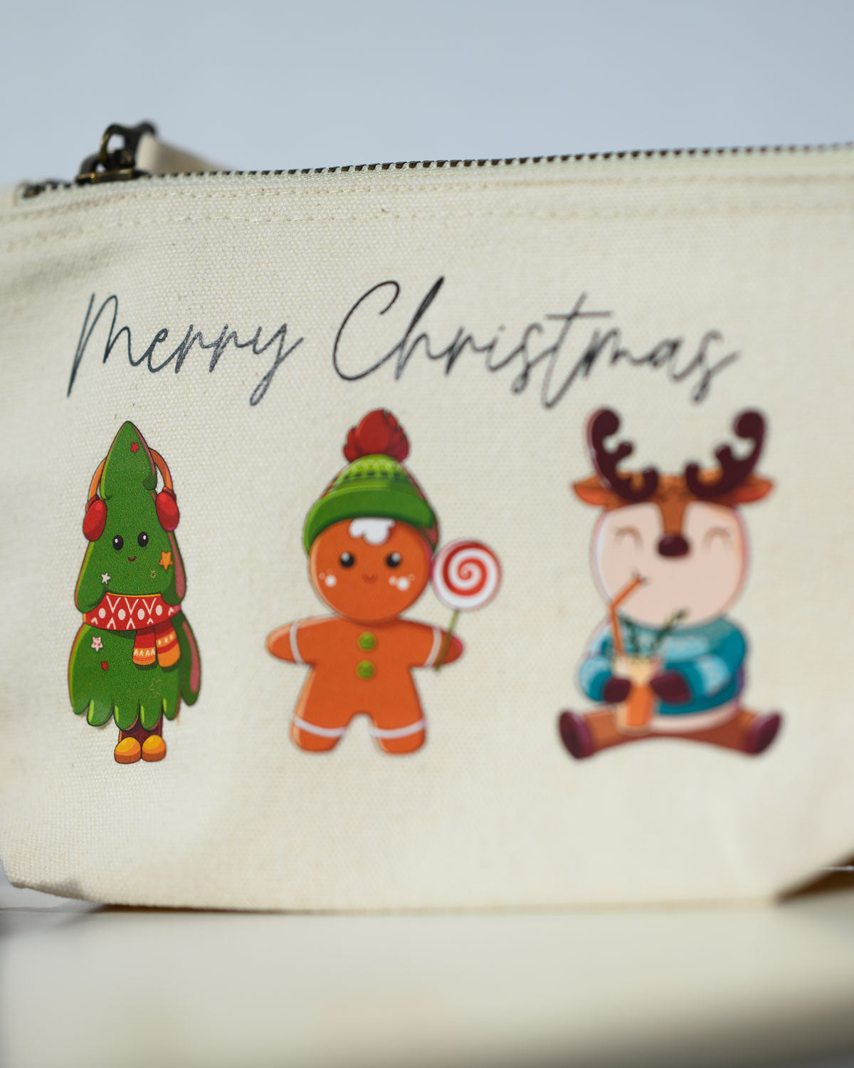 Canvas Accessoires-Tasche „Merry Christmas“