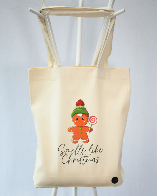 Bio-Baumwolltasche „Crunch – Smells Like Christmas“